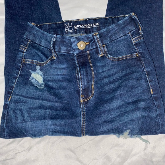 NOBO Super High Rise Distressed Jeans Sz 1 - Picture 3 of 3